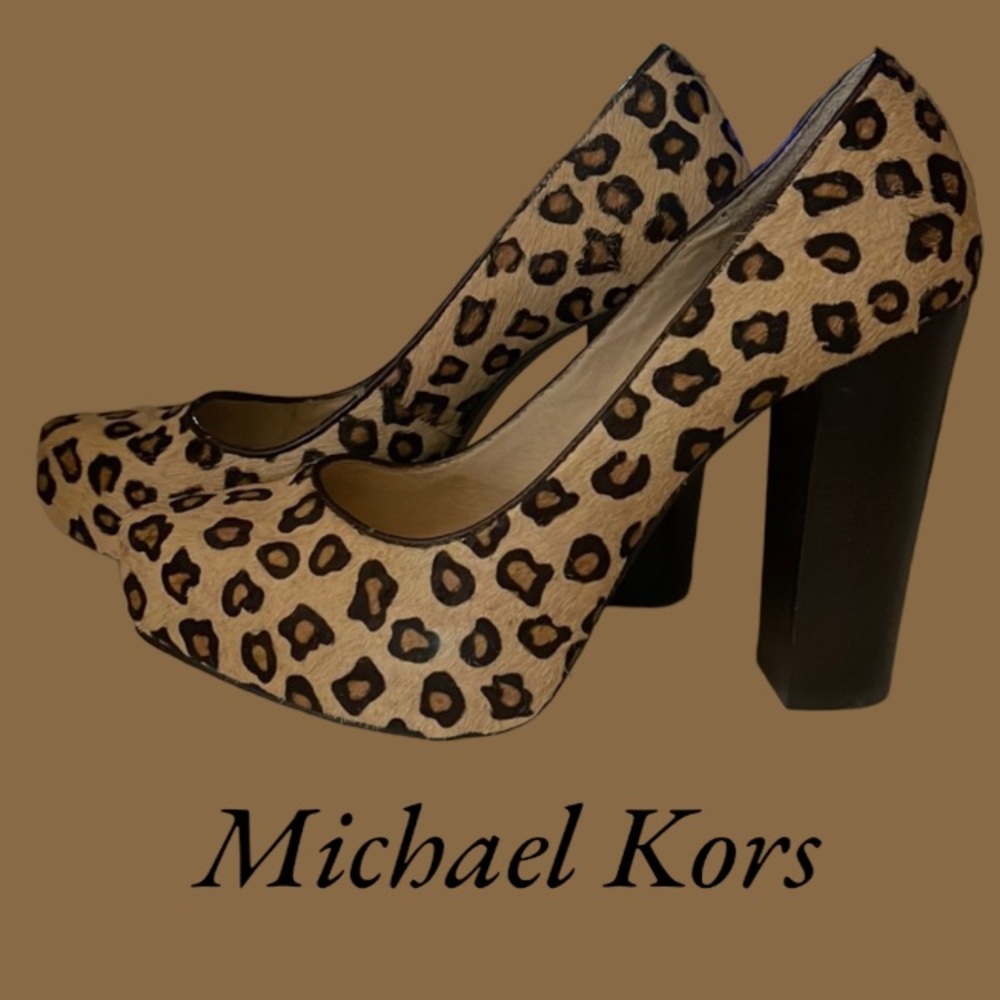 Michael Kors animal print heels